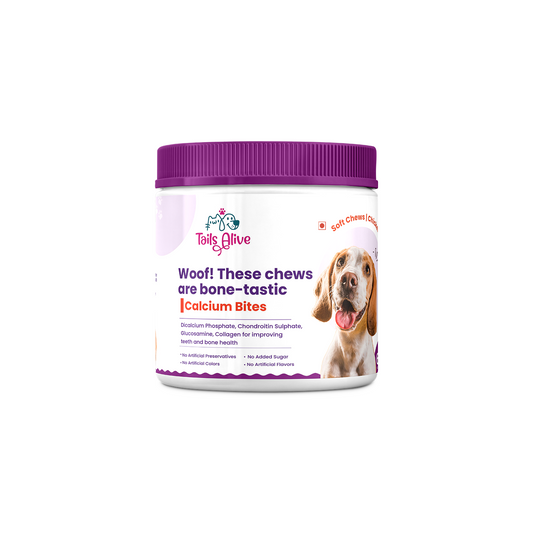 TailsAlive Calcium Soft Chew Supplement for Dogs | Chicken Flavor| For Strong Teeth & Bones