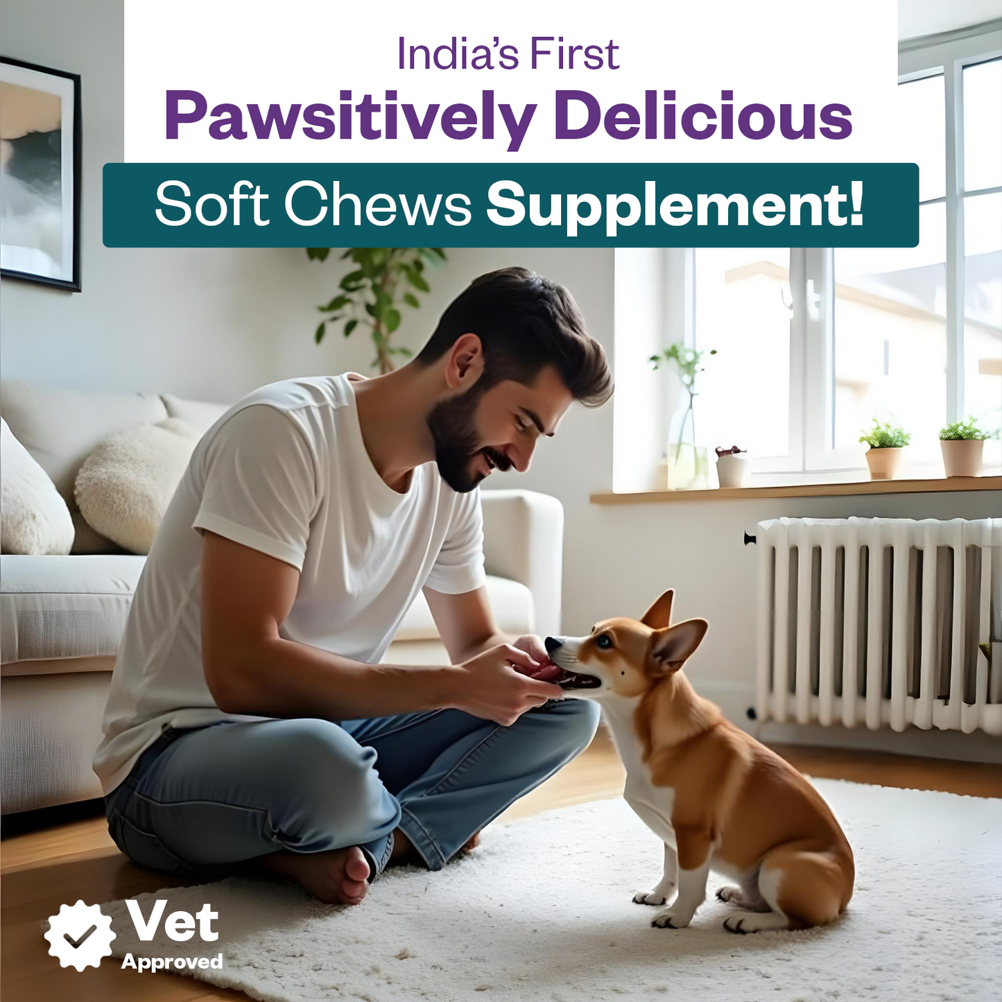 TailsAlive Calcium Soft Chew Supplement for Dogs | Chicken Flavor| For Strong Teeth & Bones