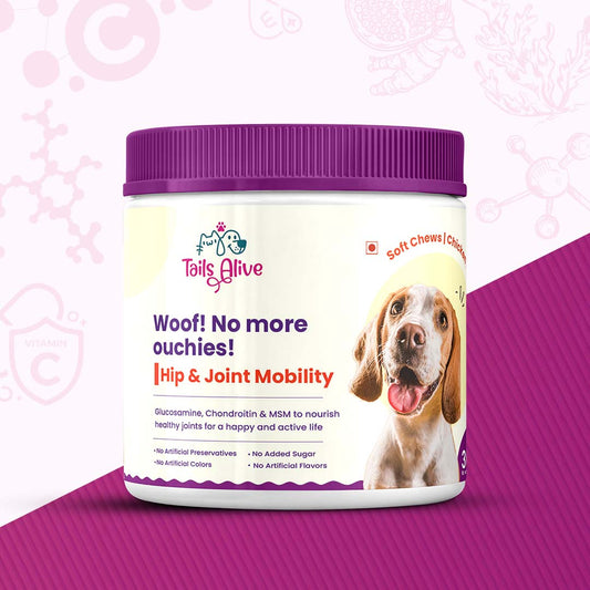 Hip & Joint Soft Chew Supplement for Dogs |   Chicken Flavor | For Mobility & Flexibility