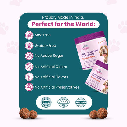 Probiotic Soft Chew Supplement for Dogs | Chicken Flavor | For Gut Health & Digestion