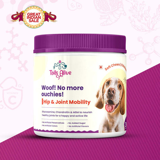 Hip & Joint Soft Chew Supplement for Dogs |   Chicken Flavor | For Mobility & Flexibility