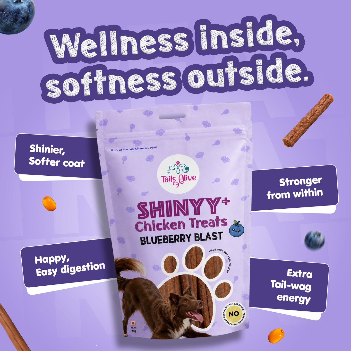 Shinyy+ Functional Treats - Skin &amp; Coat Support Treats for Dogs
